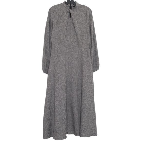 NWT Shein Womens Dress Midi Boho Classic Minimalist Modest Gray Size Large GT - Picture 1 of 5